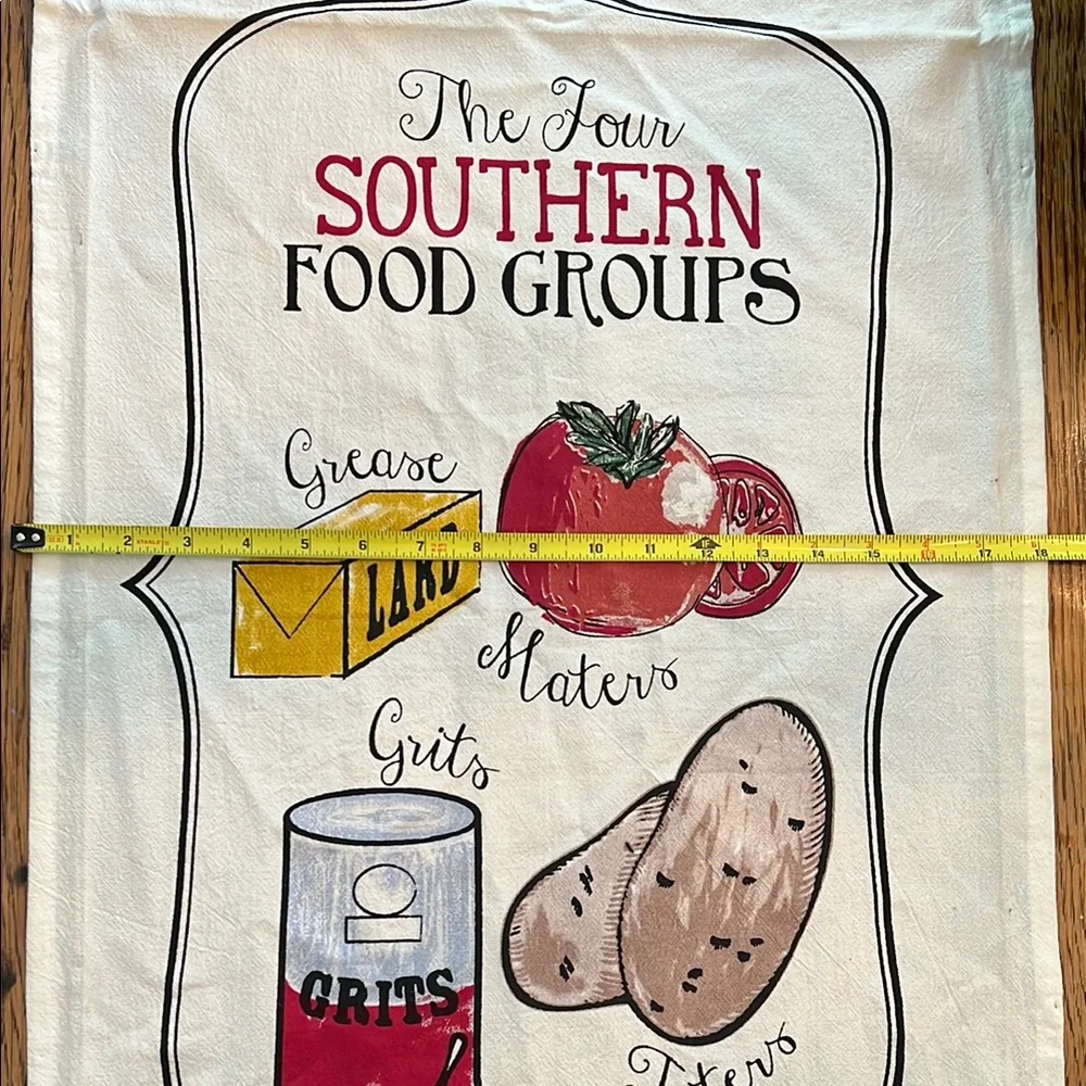 Mud Pie Southern Food Groups Linen Kitchen Towel